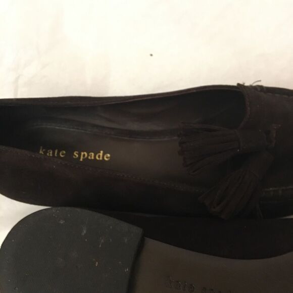 Kate Spade brown suede loafers tassels shoes size 7 - Picture 8 of 8